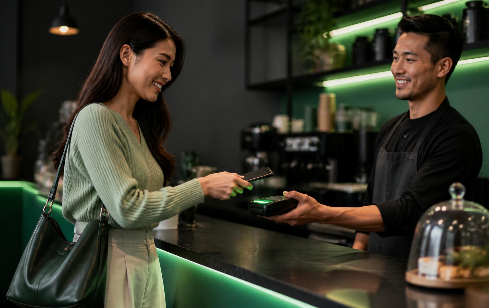 Neighborhood venue with strong cellphone signal and fast contactless payments